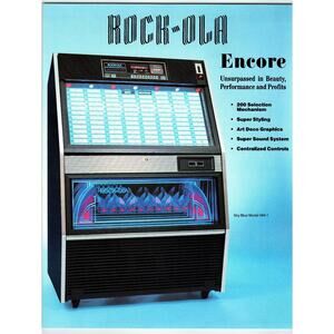 1960s Rock-Ola Encore Jukebox Sales Brochure Vintage Ephemera